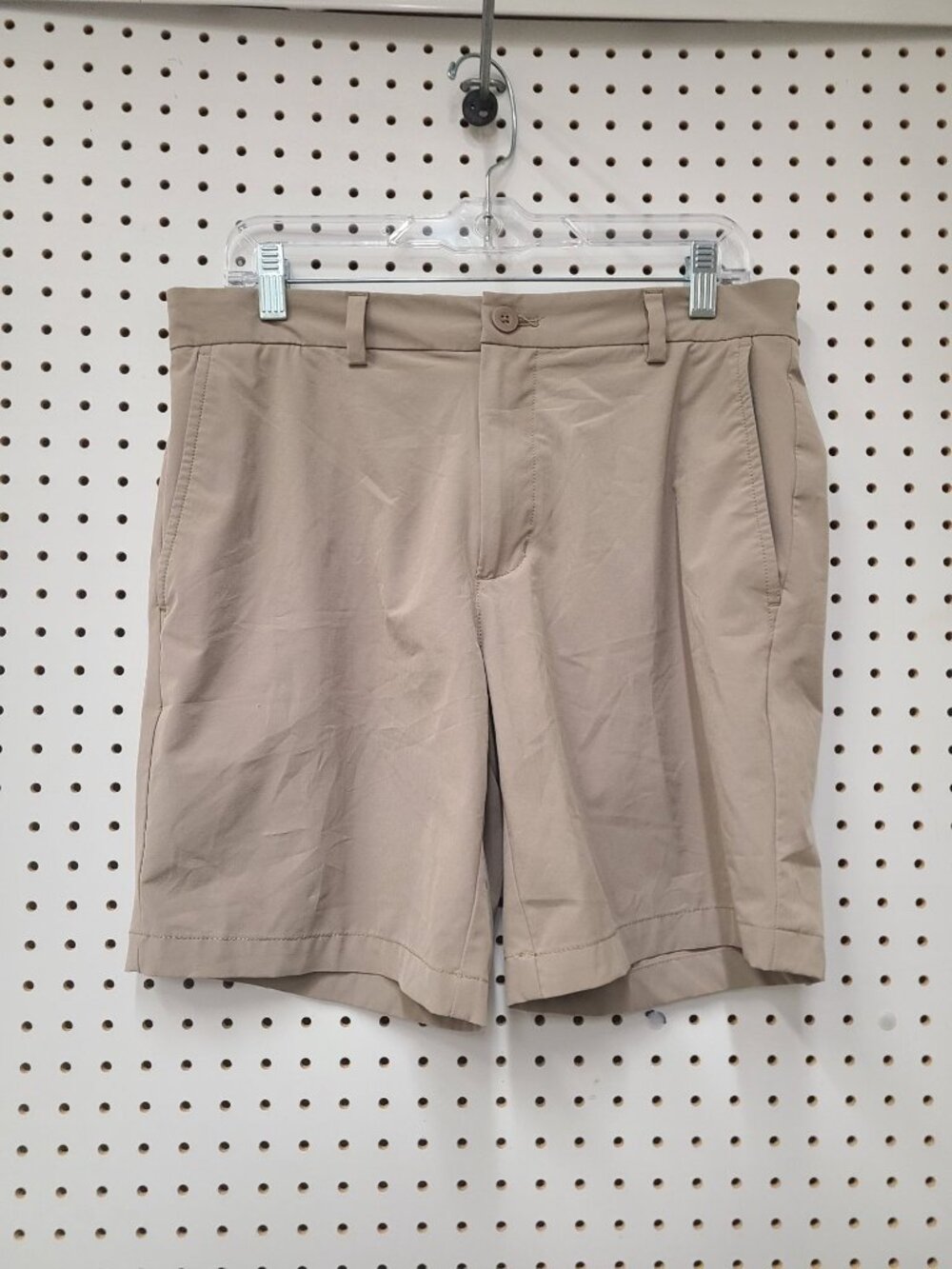 Vineyard Vines Mens 32 Khaki Performance Shorts With Mesh Lining Button Closure